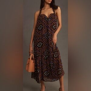 NWT By Anthropologie Sleeveless Chiffon Midi Dress, Size XS